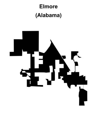 Elmore (Alabama) boş ana hat haritası