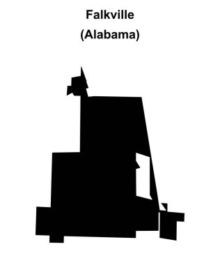 Falkville (Alabama) boş ana hat haritası