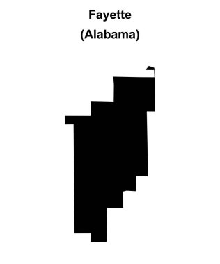 Fayette (Alabama) boş ana hat haritası