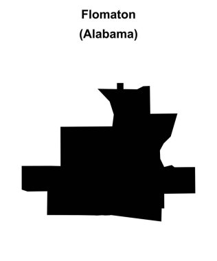 Flomaton (Alabama) boş dış hat haritası
