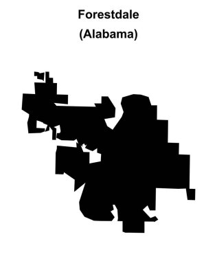 Forestdale (Alabama) boş ana hat haritası