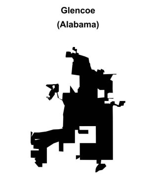 Glencoe (Alabama) boş ana hat haritası