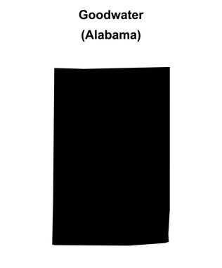 Goodwater (Alabama) boş ana hat haritası
