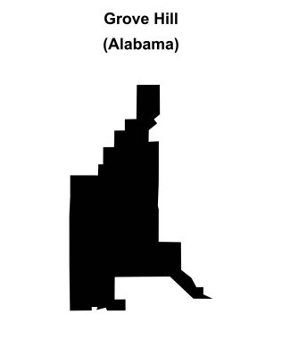 Grove Hill (Alabama) boş ana hat haritası