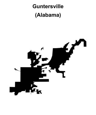 Guntersville (Alabama) boş ana hat haritası