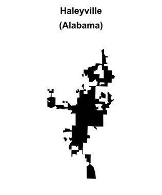 Haleyville (Alabama) boş ana hat haritası