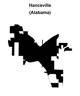 Hanceville (Alabama) boş ana hat haritası