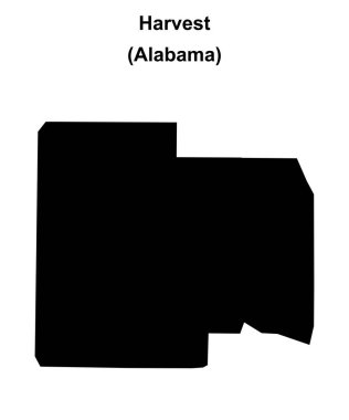 Hasat (Alabama) boş ana hat haritası