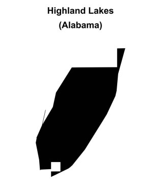 Highland Gölleri (Alabama) boş ana hat haritası