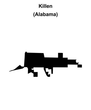 Killen (Alabama) boş ana hat haritası