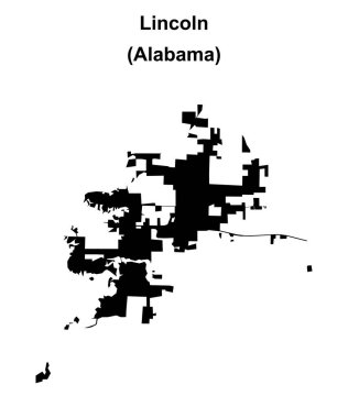Lincoln (Alabama) boş ana hat haritası