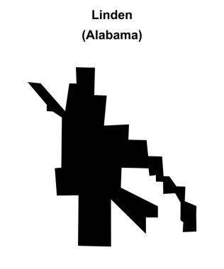 Linden (Alabama) boş ana hat haritası