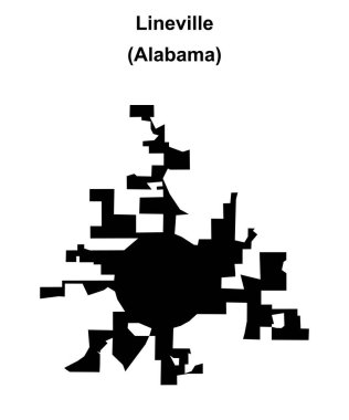Lineville (Alabama) boş ana hat haritası