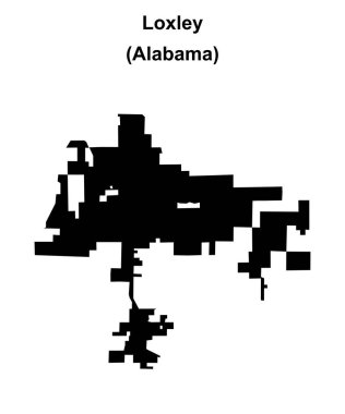 Loxley (Alabama) boş ana hat haritası