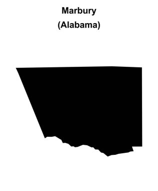 Marbury (Alabama) boş ana hat haritası