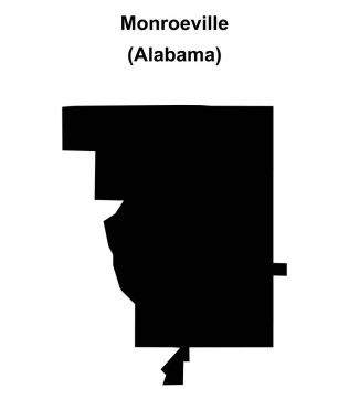 Monroeville (Alabama) boş ana hat haritası