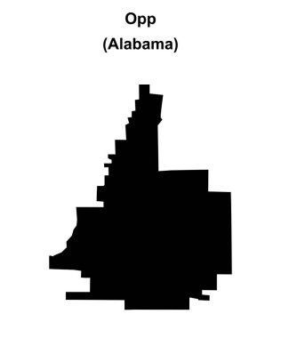 Opp (Alabama) boş ana hat haritası