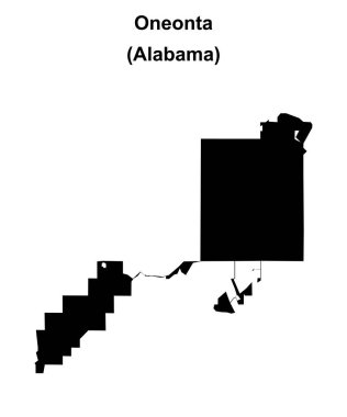 Oneonta (Alabama) boş ana hat haritası