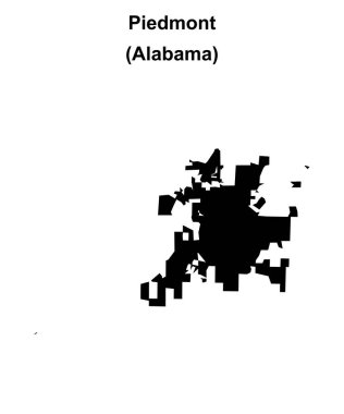 Piedmont (Alabama) boş ana hat haritası