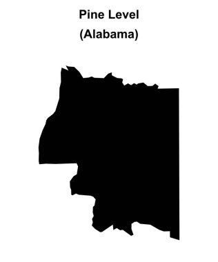 Çam Seviyesi (Alabama) boş dış hat haritası