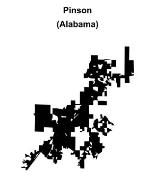Pinson (Alabama) boş ana hat haritası