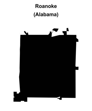 Roanoke (Alabama) boş ana hat haritası