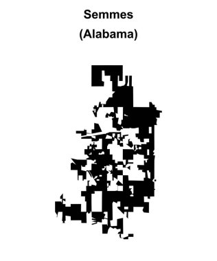 Semmes (Alabama) boş ana hat haritası