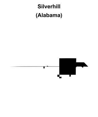 Silverhill (Alabama) boş ana hat haritası