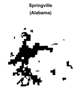 Springville (Alabama) boş ana hat haritası