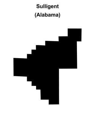 Sulligent (Alabama) boş ana hat haritası