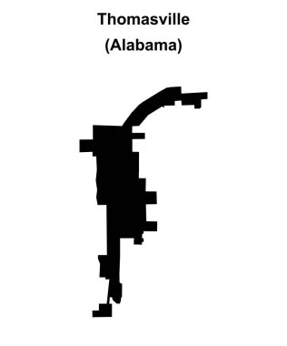 Thomasville (Alabama) boş ana hat haritası