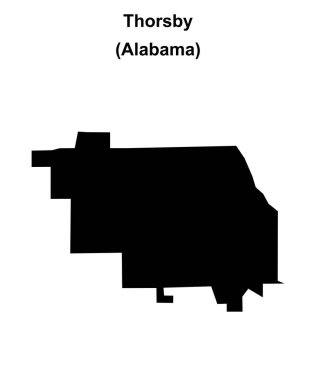 Thorsby (Alabama) boş ana hat haritası