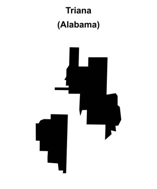 Triana (Alabama) boş ana hat haritası