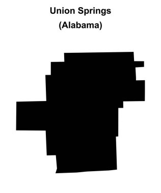 Union Springs (Alabama) boş ana hat haritası