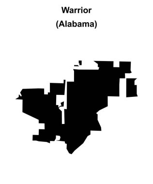 Savaşçı (Alabama) boş ana hat haritası