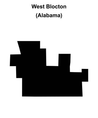 Batı Blocton (Alabama) boş ana hat haritası