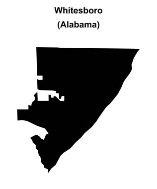 Whitesboro (Alabama) boş ana hat haritası