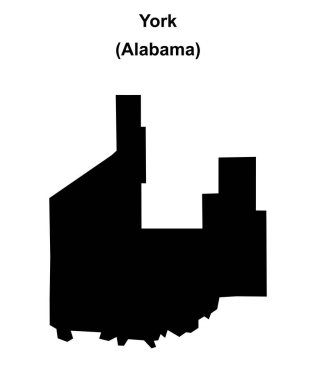 York (Alabama) boş ana hat haritası