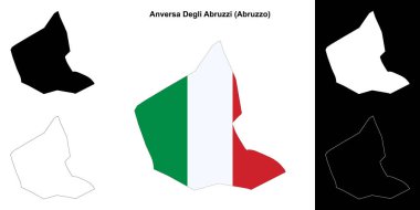 Anversa Degli Abruzzi (Abruzzo) ana hat haritası seti
