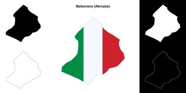 Balsorano (Abruzzo) ana hat haritası seti
