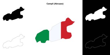 Campli (Abruzzo) ana hat haritası seti