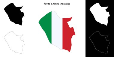 Civita d Antino (Abruzzo) ana hat haritası seti