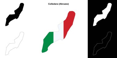 Colledara (Abruzzo) ana hat haritası seti