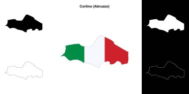 Cortino (Abruzzo) ana hat haritası seti