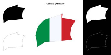 Corvara (Abruzzo) ana hat haritası seti
