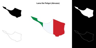 Lama Dei Peligni (Abruzzo) ana hat haritası seti