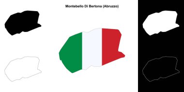 Montebello Di Bertona (Abruzzo) ana hat haritası seti
