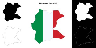 Montereale (Abruzzo) ana hat haritası seti