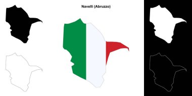 Navelli (Abruzzo) ana hat haritası seti