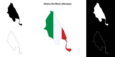 Ortona Dei Marsi (Abruzzo) ana hat haritası seti